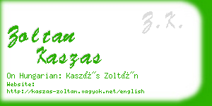 zoltan kaszas business card